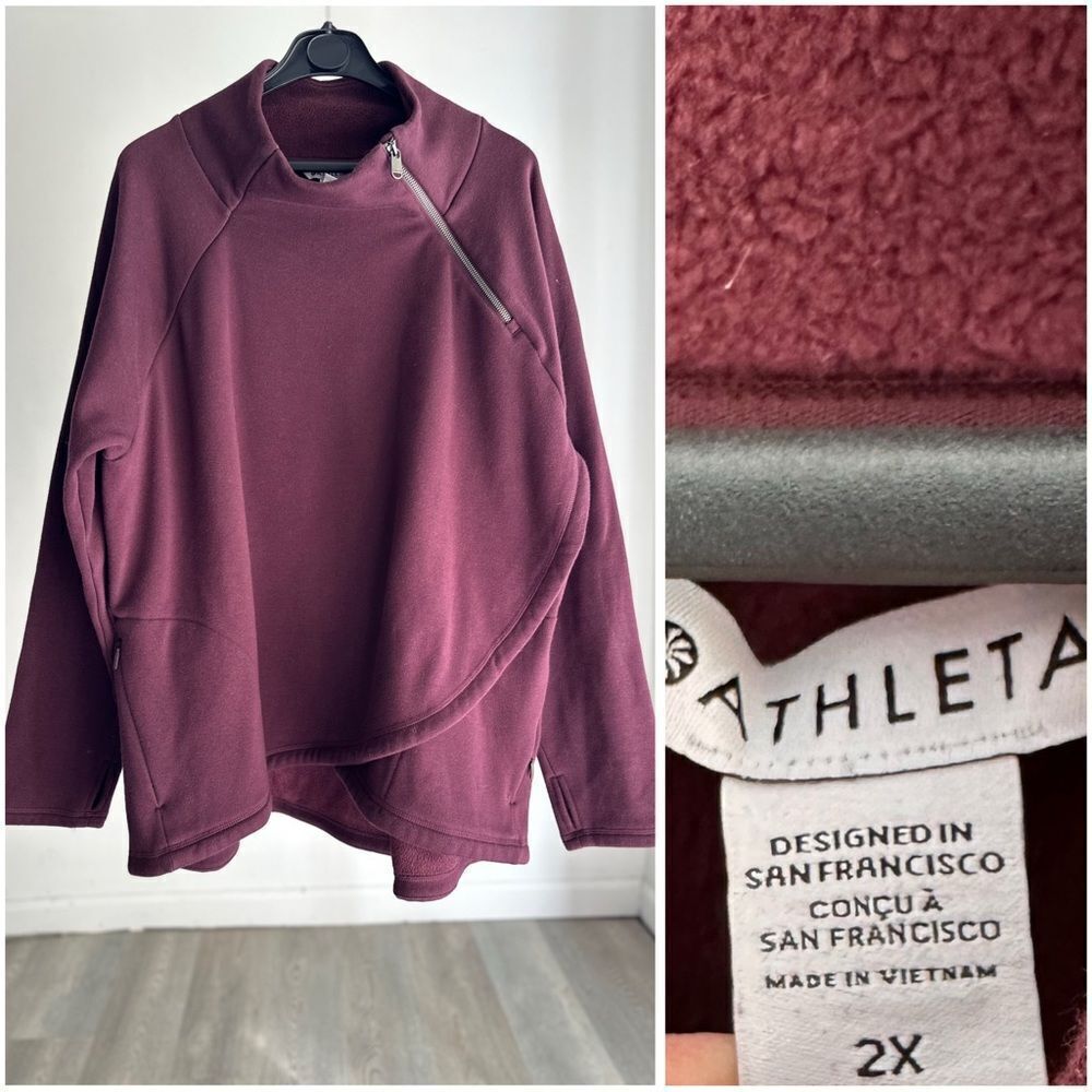Athleta COZY KARMA ASYM PULLOVER 2X